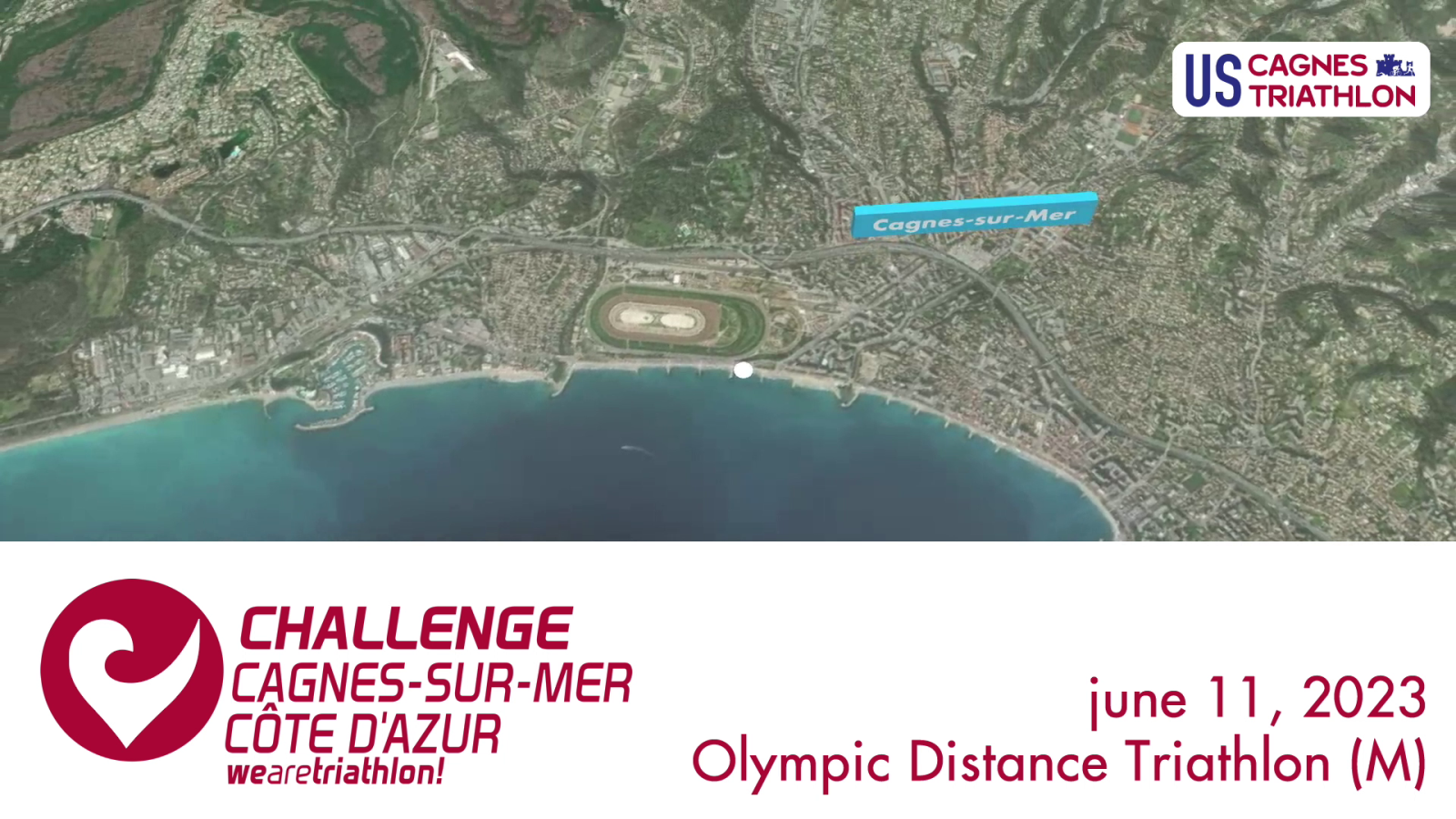 Parcours Triathlon Olympic Challenge Family Cagnes sur mer
